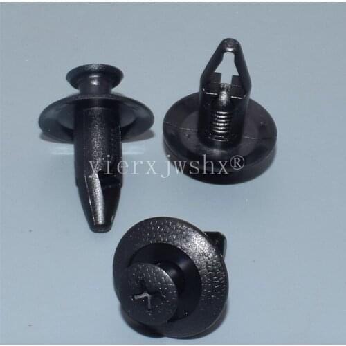 100PCS 8MM Front Bumper Retainer Car Front Bumper Clip Auto Accessories Fastener Plastic Rivet For Mitsubishi MU001220 MU000695