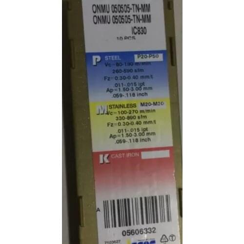 10PCS CARBIDE ONMU 050505-TN-MM IC830