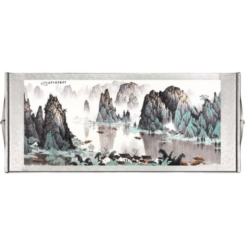 Chinese painting calligraphy and painting / landscape / living room painting / feng shui landscape painting -2