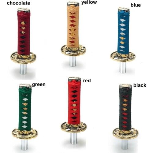 Jdm Short Samurai Sword Shift Knob Shifter 150mm Metal Weighted Sport Katana Shift Knob For AUDI A4 B6 1.8T EP-SK100CM15