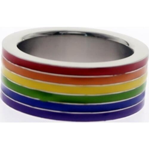 Metal Rainbow Stainless Steel Glans Ring Penis Ring Cock Lock Ring Bird Head Bondage BDSM fetish sex toys for Men