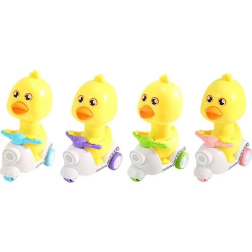 Cute Cartoon Press And Go Duck Toy Motorcycle Toys Press To Go Diecasts Car Developmental Fun Toy Ideal Birthday Gift For Kids