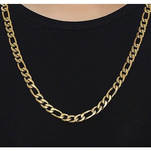 Mens Necklaces gold color Stainless Steel hip hop chain necklaces long gifts for male accessories jewelry on the neck steampunk