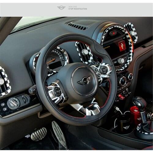 Steering Wheel Button Cover Trim for Mini Cooper F Series Clubman Covertible Roadster Countryman F54 F55 F56 F57+ with Button
