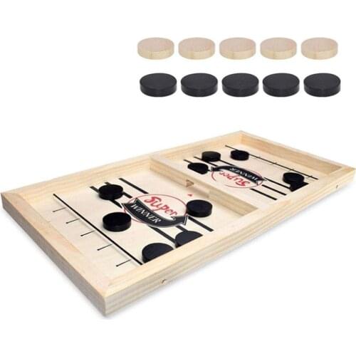 Table Board Game Desktop Battle Wooden Table Hockey Winner Games Parent-child Interactive Toys Children Adult Portable Games