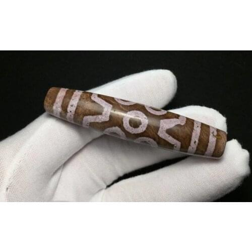 Wholesale Natural Agate Elephant Dzi Bead Sweater Chain Necklace Bracelet Jewelry DIY Material Cinnabar Point Tibetan Areas