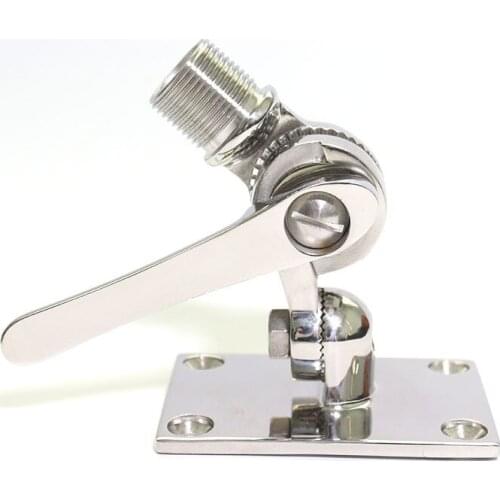 Base Adjustable Antenna Pedestal 92mm Stainless Steel 316 Marine Yacht Hardware Accessories Antenna Base