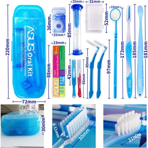 Practical And Effective Interdental Brush Oral Cleaning Tool Dental Floss Orthodontic Care Kit Slim Toothbrush