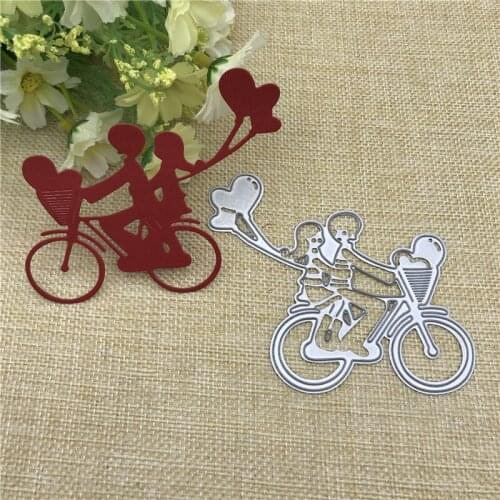 DIY Bicycle love Metal Cutting die keychain shaker Heart Paper Key Chain Scrapbook Paper Craft Card Punch Art Knife Cutter