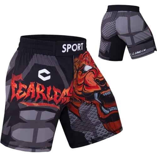 Summer New Fashion Mens Running Fitness Training Shorts Design Muay Thai Wear 3d Printing High Quality MMA Pants Breathable