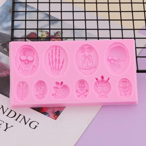 Halloween Party Sugarchocolate Silicone Mold Cake Decorating Tools Hat Pumpkin Witch Pastry Baking Kitchen Bakeware Cocina