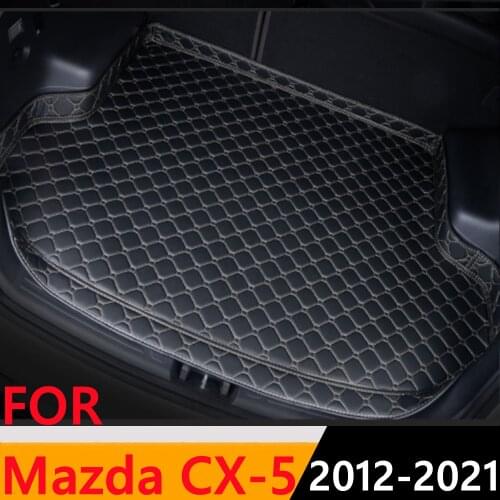 Sinjayer Car Trunk Mat Waterproof AUTO Tail Boot Carpets High Side Cargo Carpet Pad Liner Fit For Mazda CX-5 CX5 2012 2013-2021
