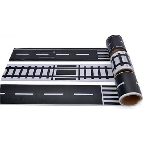 1Pc Creative Highway/Railroad/ High Speed Adhesive Tape Label Traffic Tapes Kids Toys DIY Handmade Paper Tape Office Supplies