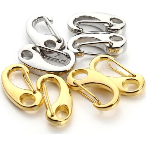 10pcs/lot 21*11mm Zinc Alloy Gold/Rhodium Color Lobster clasp Hooks for Necklace Chain and Bracelets DIY jewelry Making F3106