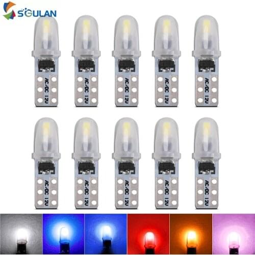 10 Pieces t5 w3w w1.2w Car Instucment Light Auto Car 3014 2smd Interior For Nissan Dashboard Lights 12V Panel Led Bulb White Red