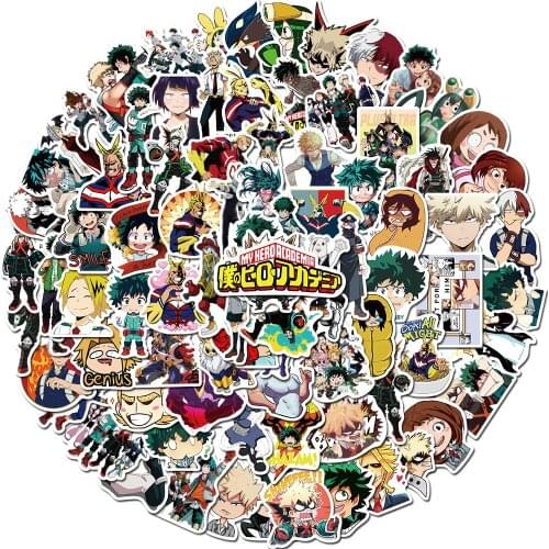10/30/50pcs/pack My Hero Academia Japan Anime Stickers for Skateboard Izuku Midoriya Might Boku No Hero Academia kid sticker toy