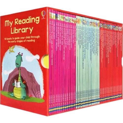 50 books/set Usborne My Frist Reading Library English Picture story Books kids words learning guide child read in early stages
