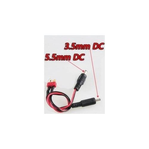 FPV AV Audio Video TX RX system DC 5.5MM 3.5MM to T connector plug Cable adapter