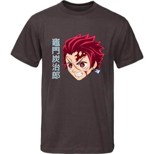 Tanjiro Kamado Head Kimetsu No Yaiba T shirts Streetwear Men Summer Oversized T Shirts Short Sleeve Tee Tshirts Round Neck Tops