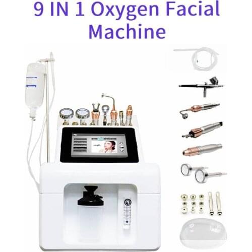 Hot Sale 9 In 1 Multifunction Oxygen Jet Peel Machine Deep Cleaning Skin Water Dermabrasion Facial Beauty Rejuvenation Machine