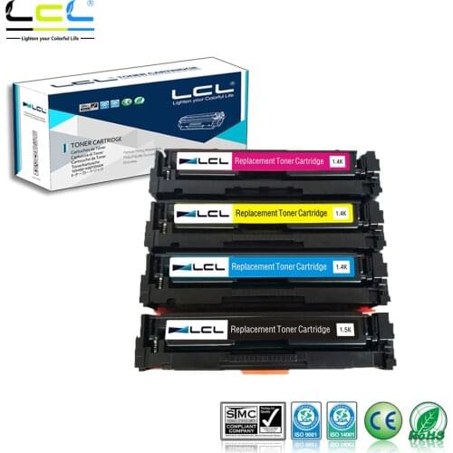 LCL 201A CF400A CF401A CF402A CF403A (4-Pack) Toner Cartridge Compatible for HP Color LaserJet Pro M252dw/M252n