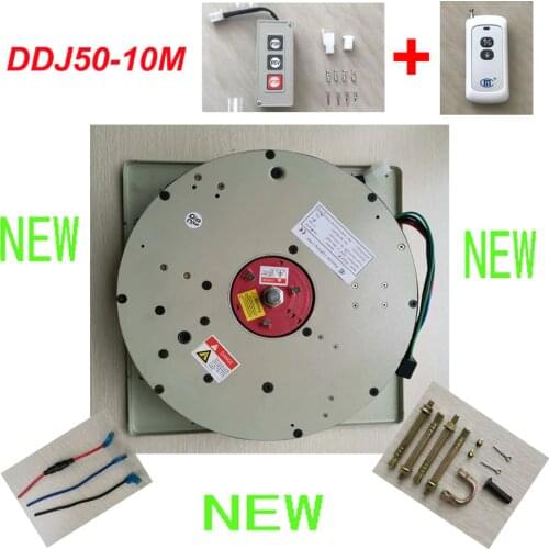 50KG 10M Wall Switch+Remote Controlled Lighting Lifter Chandelier Hoist Lamp Winch Light Lifting System,110V,120V,220V,230V,240V
