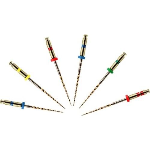 Dental PRO-FLEXI Gold Files Rotary NITI Endo Files 25# Heat Activation Function Golden Files Dental Endodontic Files Stomatology