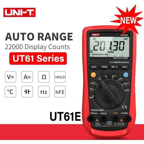 UNI-T UT-61A UT61B UT61C UT61D UT61E Auto Manual Ranging Modern Digital Multimeter AC DC ohmmeter ammeter Meter