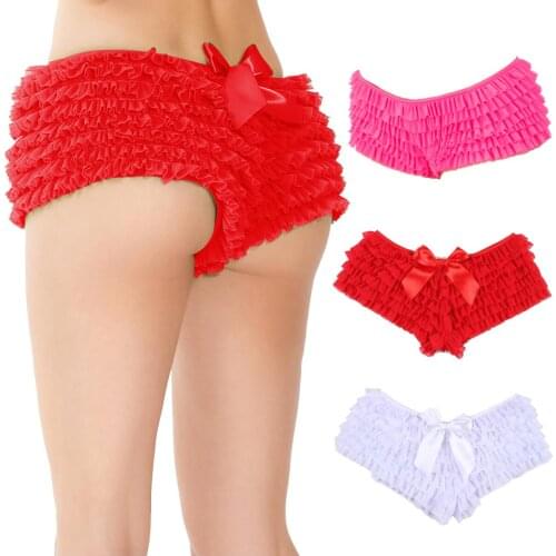 UTMEON S-2XL Sexy Women Underwear Layered Mesh Ruffled Sexy Panties Womens Lingerie Lace Plus Size Hot Panties