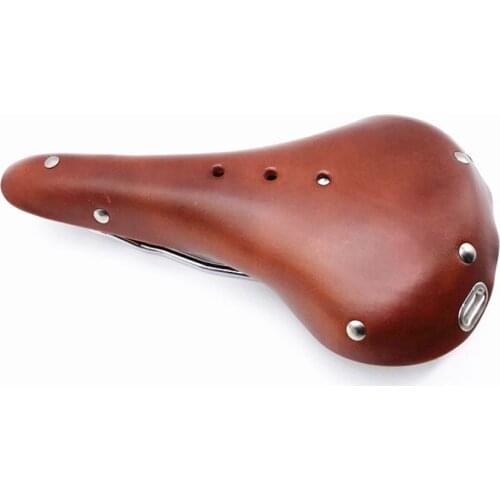 Retro Bicycle Saddles Brompton Leather Retro Saddle Folding Bike Saddle Cycling Bike Parts