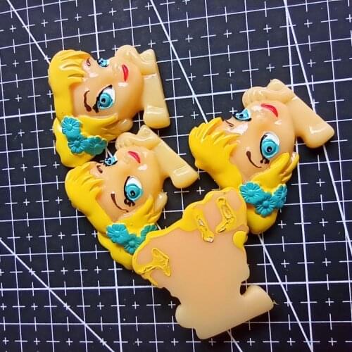 1pcs/lot resin flat back Princess girl 32mm Scrapbook Embellishment DIY Phone Decoration G002