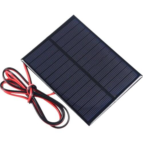 1PCS 6V 1.1W Solar Panel With 100CM Wire Mini Solar System DIY For Battery Cell Phone Charger