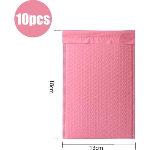 10PCS 13x18CM Pink Mailer Poly Bubble Padded Mailing Envelopes For Mailer Gift Packaging Self Seal Bag Bubble Padding Pink