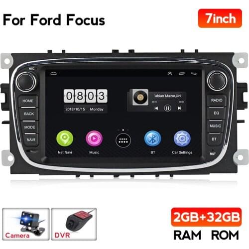 2+32G Car Android 2 Din Radios Car Multimedia player 2 Din 7 ''Autoradio DVD RAM2GB For Ford Focus S-Max Mondeo Galaxy C-Max