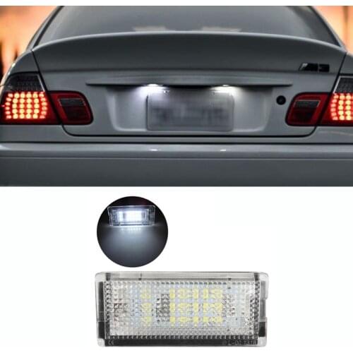 2 Pieces Auto Tail Light Led License Plate Light Led Canbus White LED Bulbs for BMW 3 Series E46 4D 1998-2003 Car Accessories