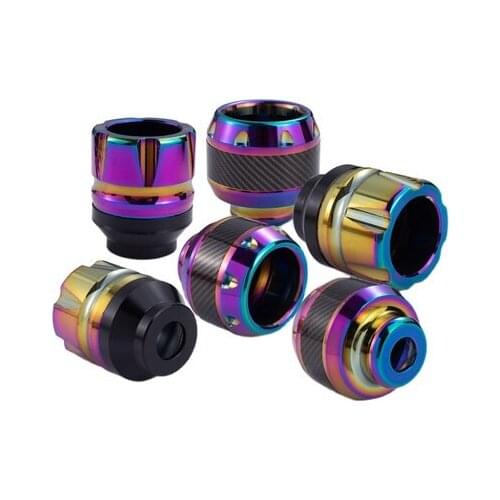 2 Pieces Motorcycle Front Fork Cups Carbon Fiber Burning Titanium Falling Protector Explosion-proof Aluminum Alloy Sliders Crash