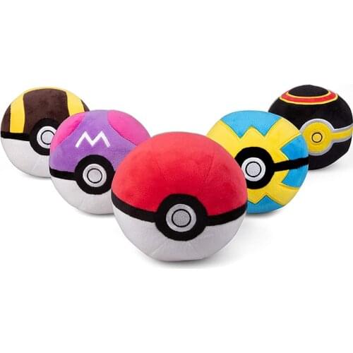 4 inch Pokemon Plush Soft Stuffed Soft bottom Ball Anime Plush Doll Toys For Children Christmas Event Gift