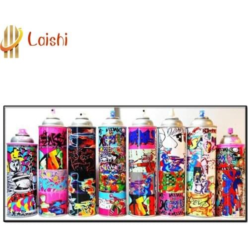 5D DIY Graffiti paint bottle art Diamond painting full round square diamond mosaic Diamond embroidery cross stitch home decor