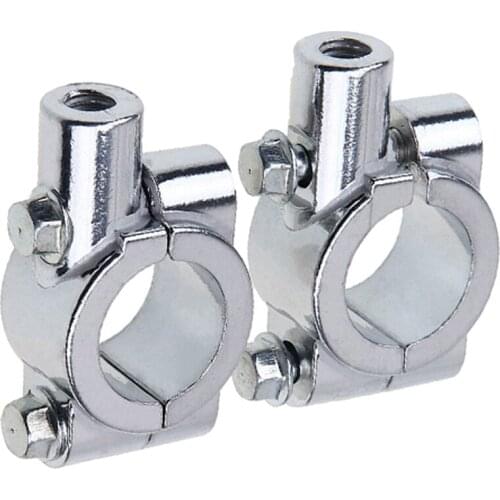 8mm Rearview Mirror Mount Handle Clamp Holders For 7/8' Motorcycle Handlebar
