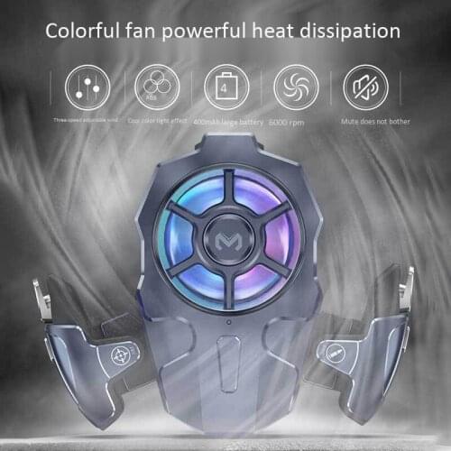 AK03 for PUBG Mobile Controller Phone Cooling Fan Radiator Gamepad Joystick L1R1 Trigger Control for IOS /Android