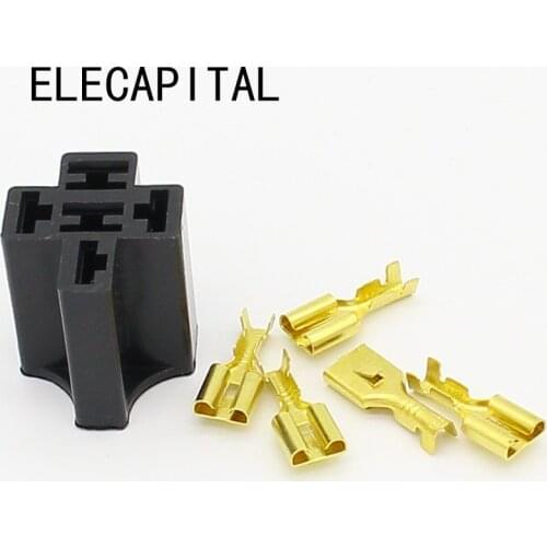 Auto relay socket with 5 terminals