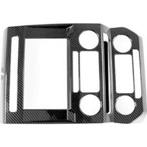 Car Center Console GPS Navigation Panel Frame Cover Trim Carbon Fiber Style Fit for Ford F150 F-150 2017 2018 2019 2020