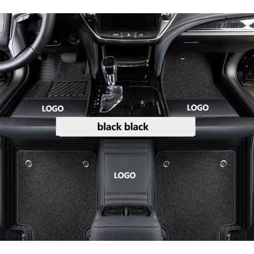 Kalaisike Custom LOGO car floor mats for Volkswagen VW passat tiguan sharan golf touran jetta Variant UP Multivan Scirocco