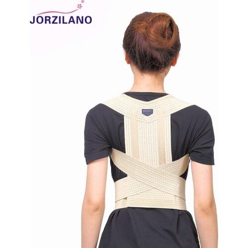 JORZILANO Back Shoulder Bandage Support Brace Straightener Posture Corrector Vest Back Support Belt Correction Back Scoliosis