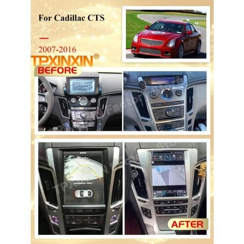 Carplay 2 Din Android 9 Tesla Multimedia Stereo For Cadillac CTS 2007 2008 2009 2010 2011 2012 Auto Video Audio Player Head Unit