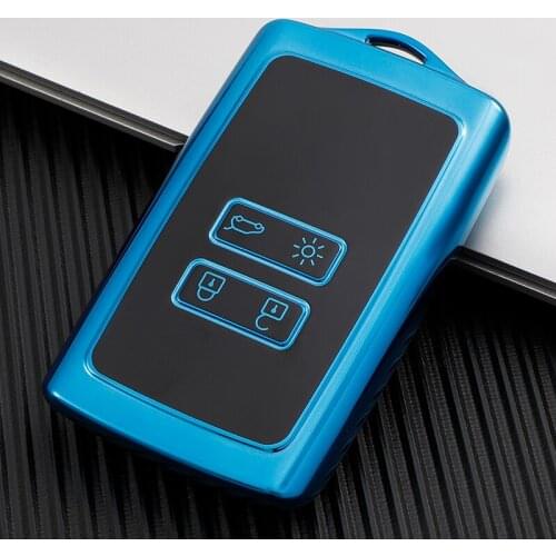 TPU Key Case Holder For Renault Megane Clio Logan Kadjar 1 2 3 Scenic Koleos 2021 Styles Keychain Card Car Cover Accessories