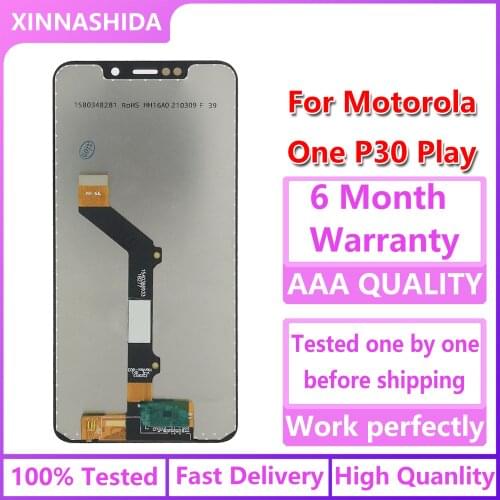 For Motorola Moto One P30 Play XT1941-1 XT1941-3 XT1941-4 LCD Display Touch Screen Digitizer Assembly With Frame
