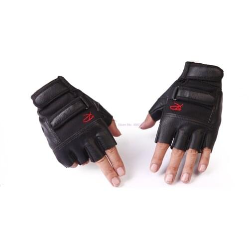 By DHL 50pair Ridding gloves half-finger mittens fingerless men women glove exercise half finger luva fitness male Fashion