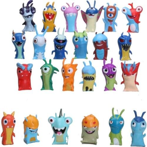 4.5-5cm 24pcs/set Anime Cartoon Mini Slugterra PVC Action Figures Toys Dolls Child Toys