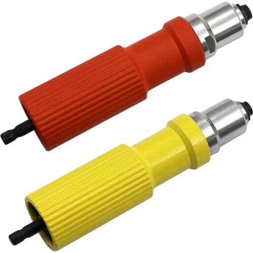 Electric Rivet Gun Riveting Adapter Insert for Cordless Drill Riveter Gun with Handle Nail Gun Aluminum Rivet Nut Guns